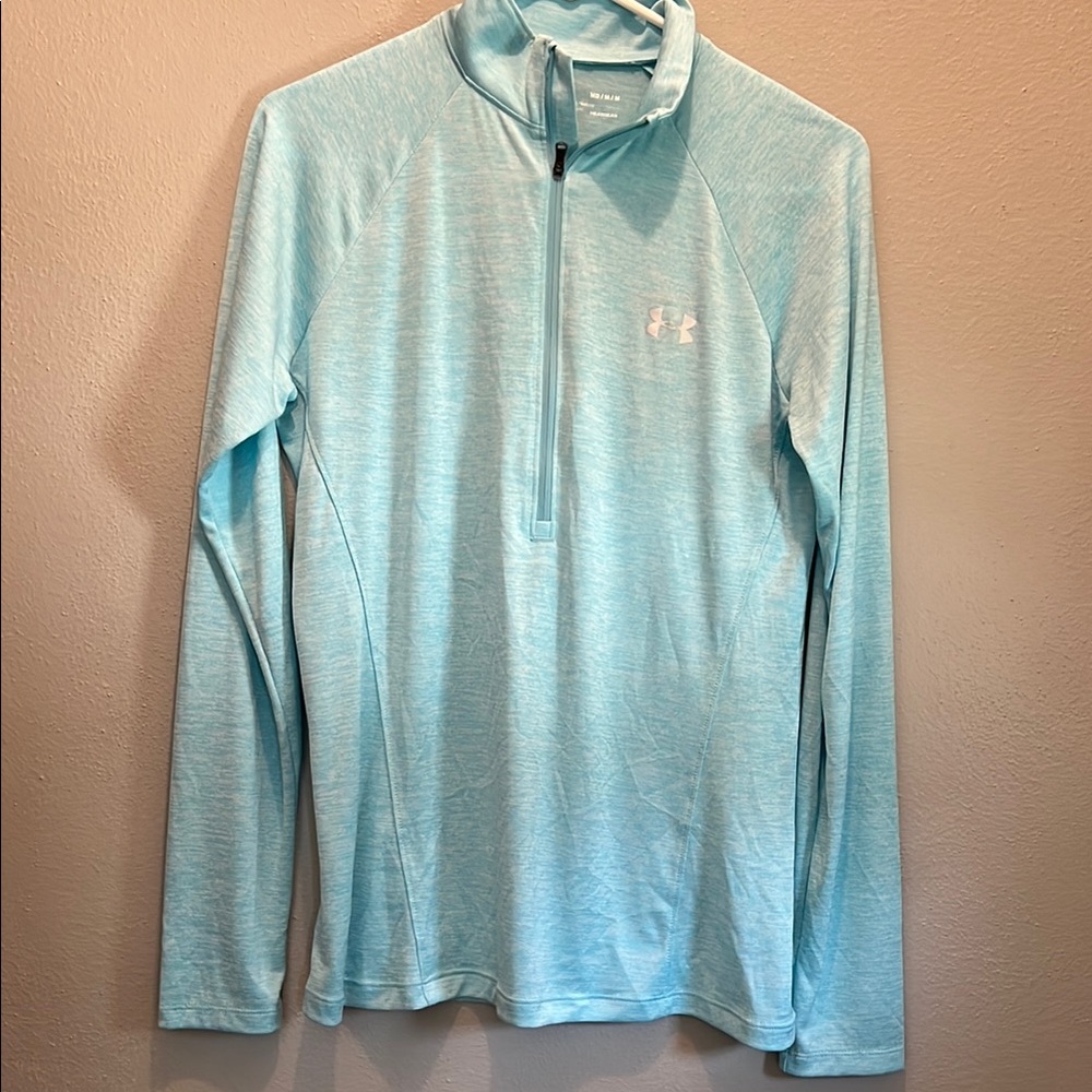 Under Armor light blue quarter zip